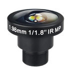 Panoramic Lens 1.98mm F2.8 1/1.8″ format 10mp 180 degree m12 fisheye lens