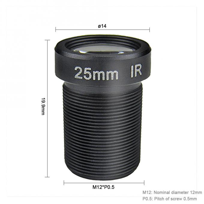 HD 5.0Megapixel 25mm M12 CCTV Lens 1/2" For HD CCTV Camera Lens ip camera lens F2.4 Long Viewing Distance Upto 50m