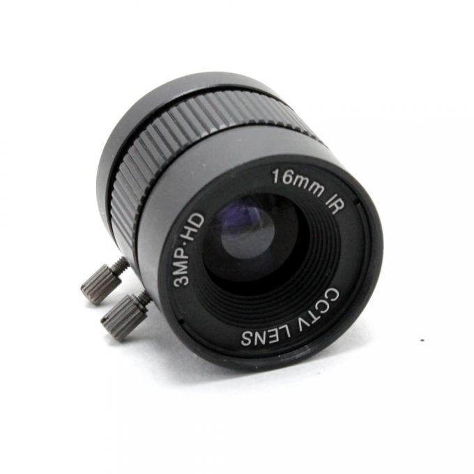 Manual 1/2 Iris Machine Vision Lens 3MP HD 16mm CS Mount For HD Camera