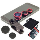 Universal clip on phone 3in1 lenses for Moblie Smart Phones 3 in 1 FishEye Wide Angle Macro Lens For iPhone For XIAO MI