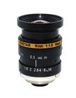 Machine Vision Lens 6mm 3 Mega Pixel Machine Vision Lens 1/1.8" CCTV C Mount Lens