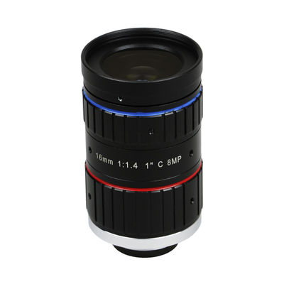 16mm F1.4 Manual Focus Industrial Machine Vision Lens for 1 Inch UHD Cameras