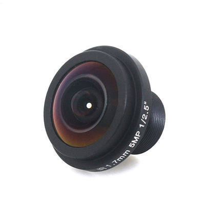 High Definition  F2.0 Fisheye CCTV Lens 5MP 1.7MM M12*0.5 Mount 1/2.5 Optical