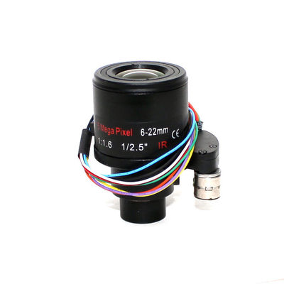 HD DC Focus Motorized Zoom Lens 1/2.5" F1.6 5MP 6-22mm  Manual Iris