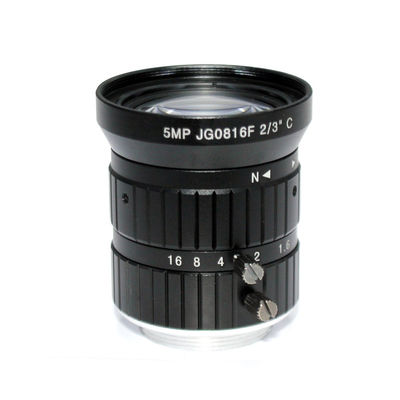 8mm C Mount Lens 2/3" 5.0 Megapixel Manual Industrial For Cctv Ip Camera Box