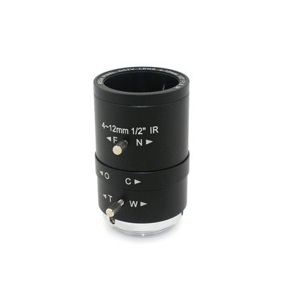 Flat Image Machine Vision Lens 4-12mm MP Resolution CS 1/2" IR CS Mount Varifocal