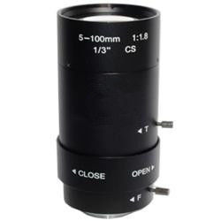 New 5-100mm CS F1.8 Lens 1/3" Varifocal zoom Manual Iris zoom lens for Security CCTV Camera