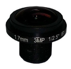 1.7mm fisheye lens, 1/2.5 wide angle lens