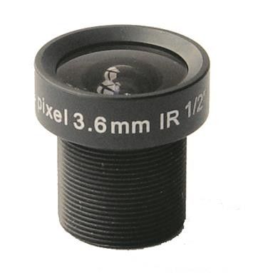 3.0MP 3.6mm 96 Degree CCTV Lens, M12 F2.0 1/2" IR MTV Lens