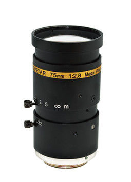 Machine Vision Lens 1/1.8" F2.8-16C 75mm 3 Megapixel C Mount Manual Iris Lens for Industrial camera Security