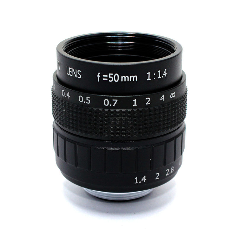 50mm lens C mount f/1.4 CCTV Lens C Mount 2/3 CCTV Lens features alloy casing with Quality Camera lens