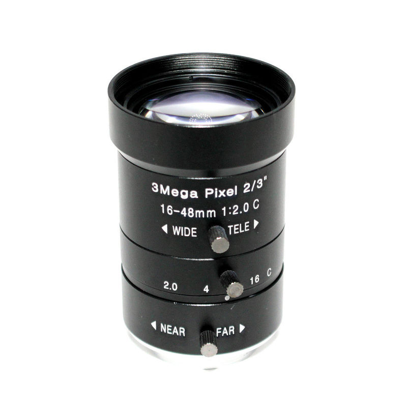 16-48mm 3.0 Mega pixel LENS C Mount 2/3" F2.0 HD Industrial Vari-Focal Manual Iris CCTV Lens