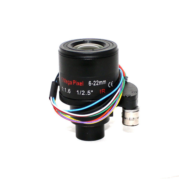 HD DC Focus Motorized Zoom Lens 1/2.5" F1.6 5MP 6-22mm  Manual Iris