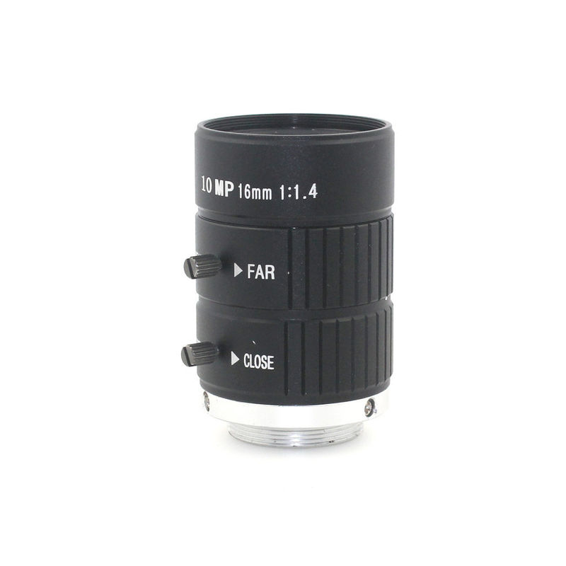 Manual IRIS Focus Machine Vision Lens 10MP 16mm HD For Security Industrial Microscope