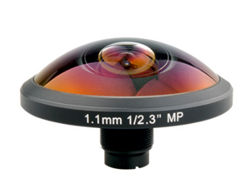 Panoramic Lens 1.1mm 250 degree F2.4 12M 300lp/mm m12 s mount fisheye lens for 1/2.3″ sensor size
